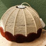 1970s two-tone wool pendant light, Germany