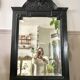 Black antique trumeau mirror 105x68