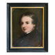 HSP painting "Romantic portrait" young man two-sided 19th century