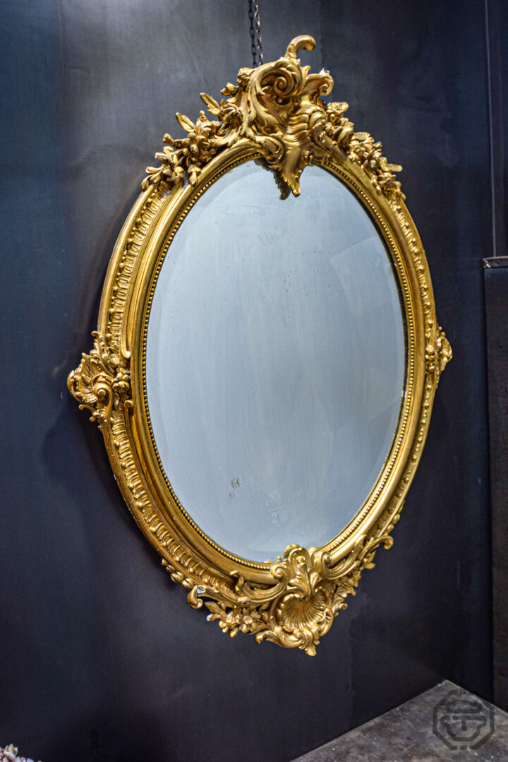 19th-century golden mirror