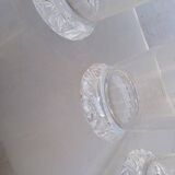 Serie 5 verres Daum cristal filigrané