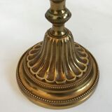 Pair of golden brass candlesticks