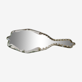 Beveled hand mirror 30x12cm