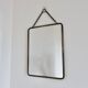 Antique vintage barber's mirror with chain, 1930s-40s