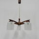 Vintage hanging lamp with 5 glass shades