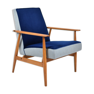 fauteuil vintage rénové - velours