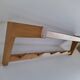 Uluv czechoslovakian mid-century wooden wall coat rack with shelf, 1970