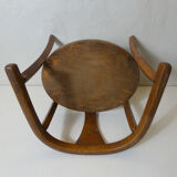 Old wooden armchair for children