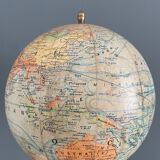 Terrestrial globe world map geographer Forest XIXth
