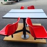 Modus table and 4 chairs Osvaldo Borsani by Tecno Italy 1970 Space Age