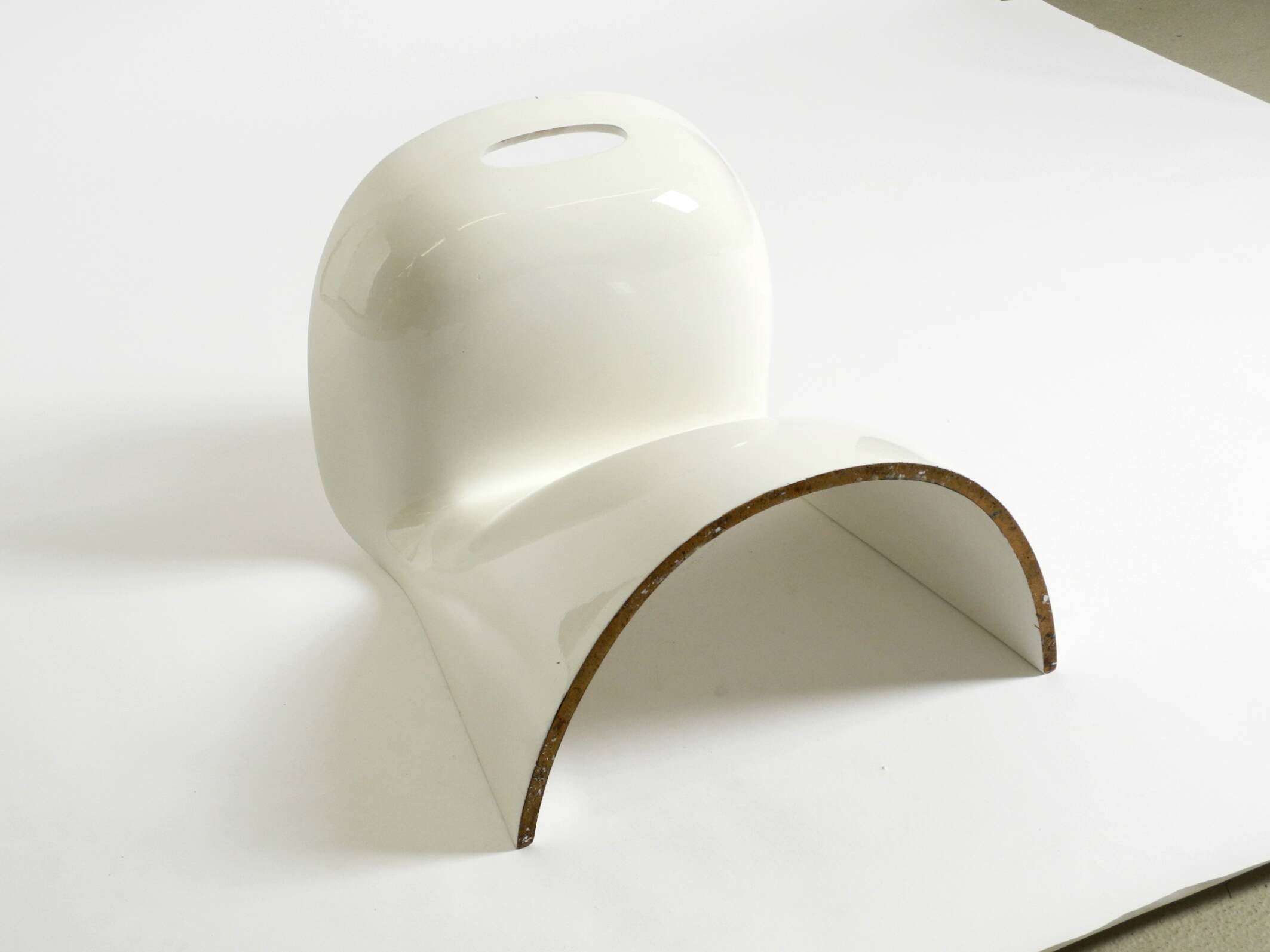 White stool by Winfried Staeb from the 1970s for the Form + Life Collection