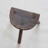 Solid wood tripod stool