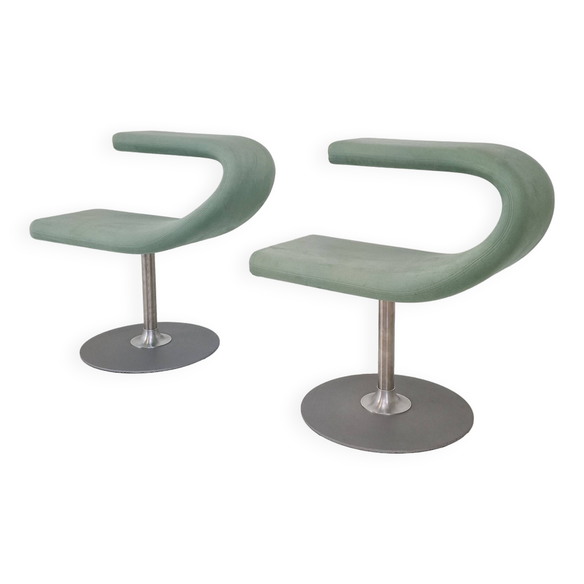 Set of 2 Bla Station Innovation C Swivel Chairs by Fredrik Mattson, Sweden