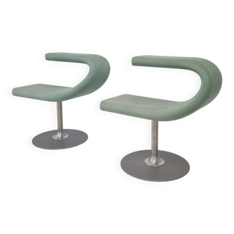Set of 2 Bla Station Innovation C Swivel Chairs by Fredrik Mattson, Sweden