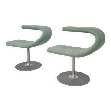 Set of 2 Bla Station Innovation C Swivel Chairs by Fredrik Mattson, Sweden