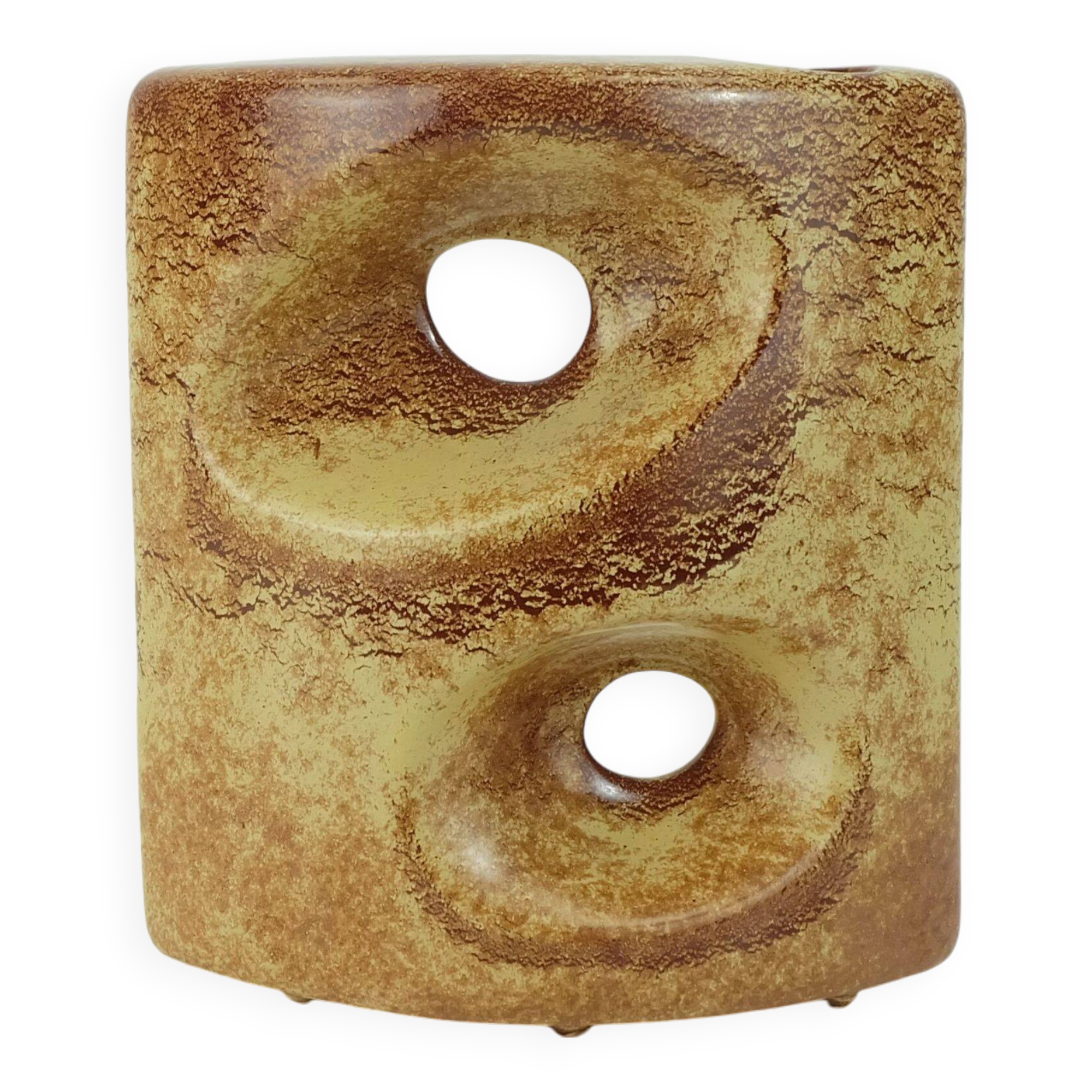 Very beautiful sculptural bertoncello italy ceramic vase roberto rigon 1970s model 911