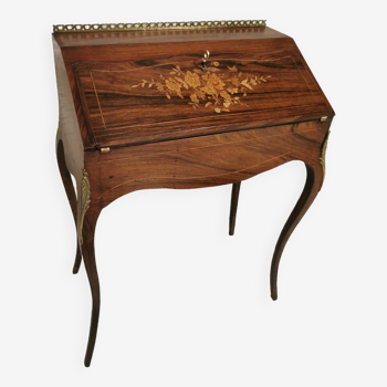 Sloping desk in Louis XV style marquetry