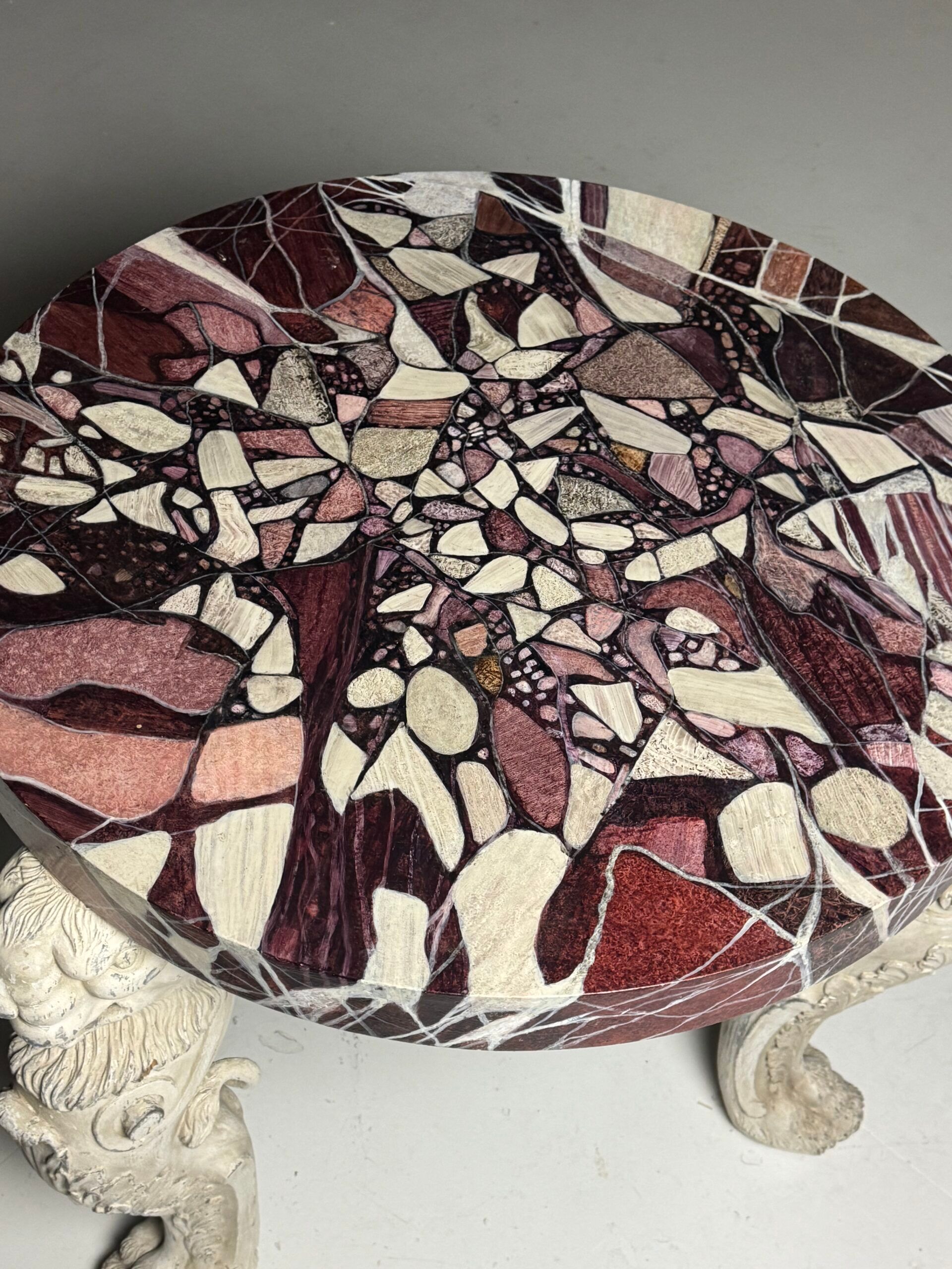 Grand tour style centre table faux marble
