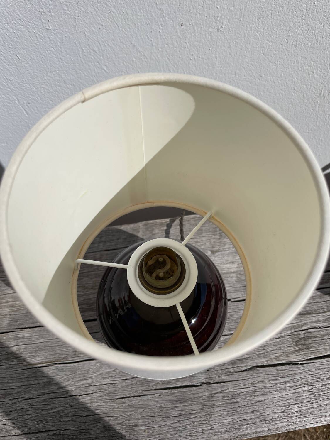 Lampe à poser en céramique émaillée 1960