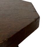 Vintage wooden set of  hexagon side tables/plant tables from the 70s