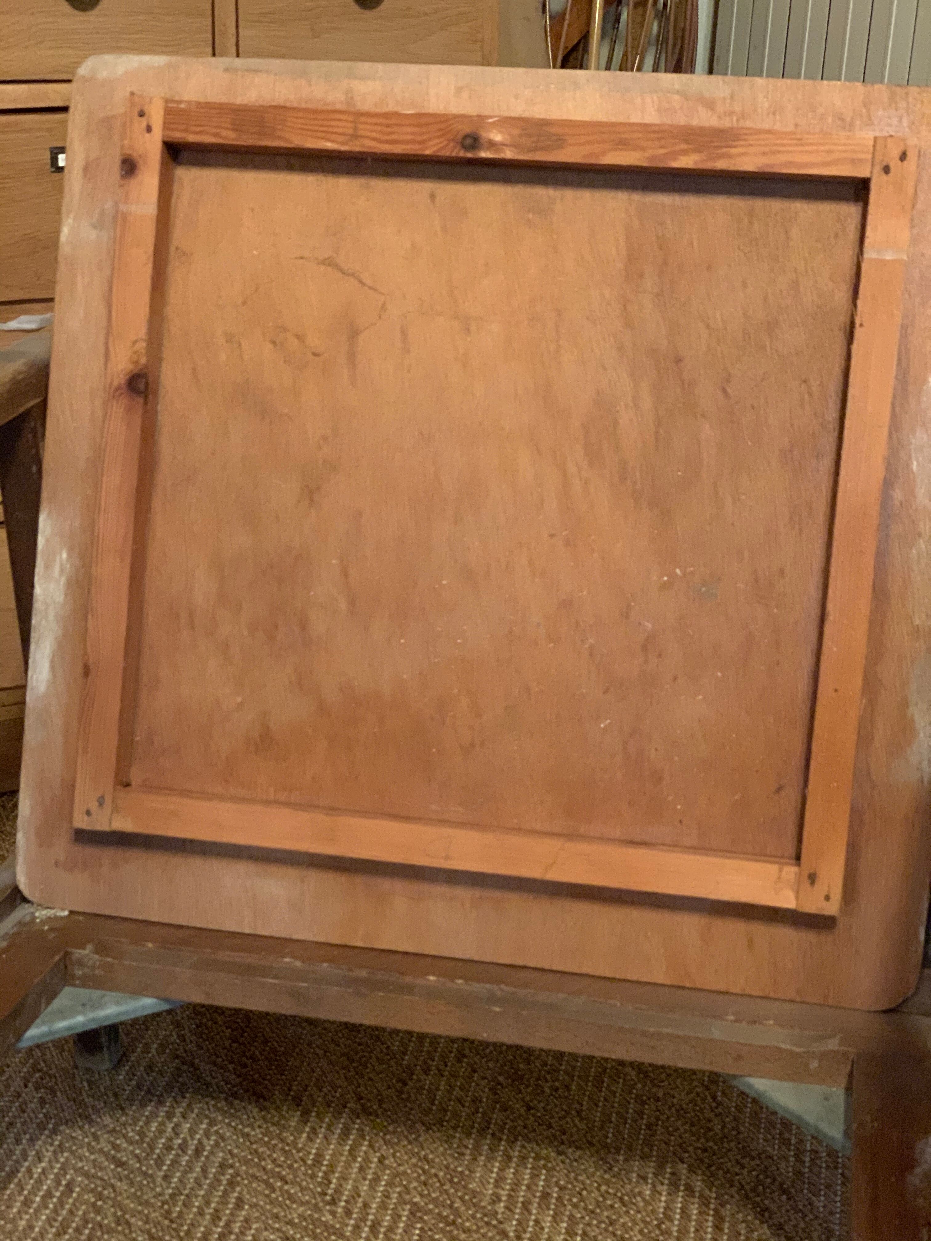Scandinavian old wooden armchair