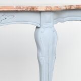 Blue laqué wooden console