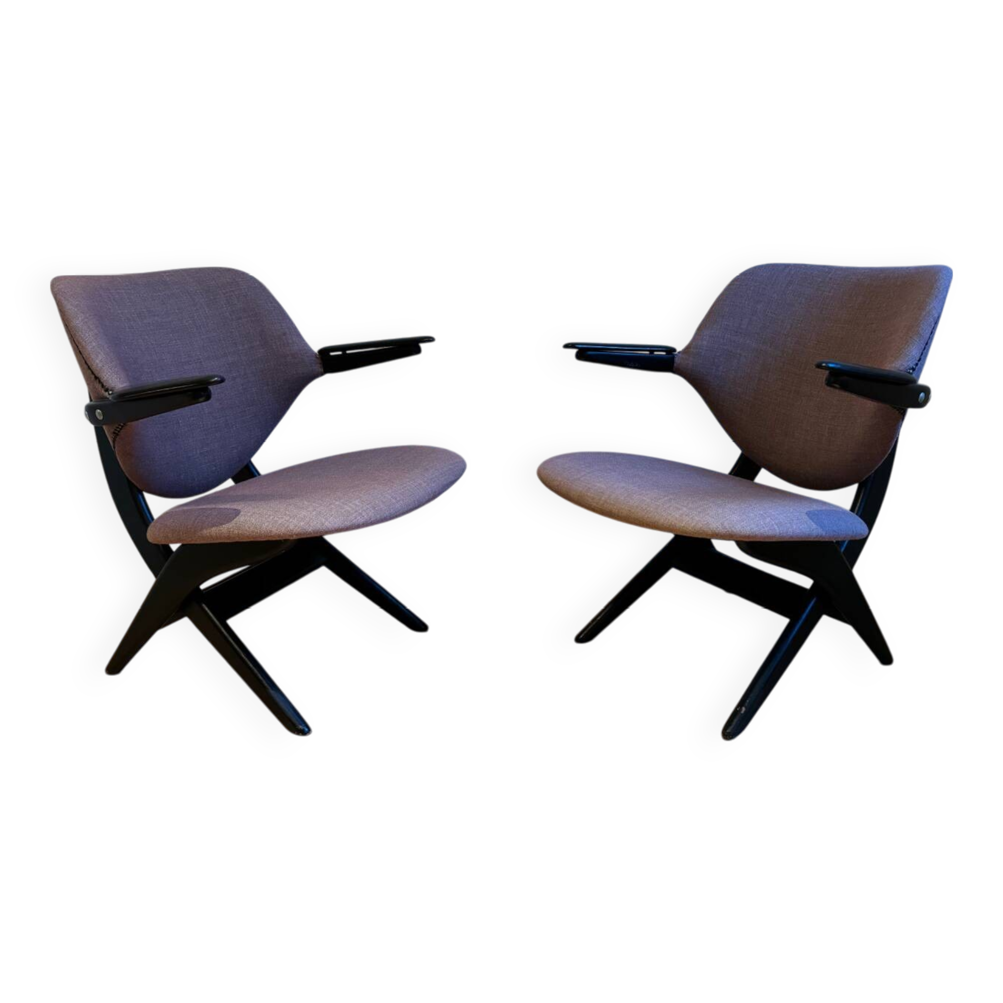 Paire de fauteuils Louis Van Teeffelen pour Webe
