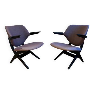 Paire de fauteuils Louis Van Teeffelen pour Webe