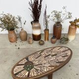 Vallauris oval ceramic coffee table