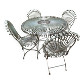 Wrought iron garden furniture