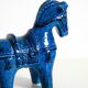 60s ceramic horse from the Rimini Blue collection by Aldo Londi for Bitossi