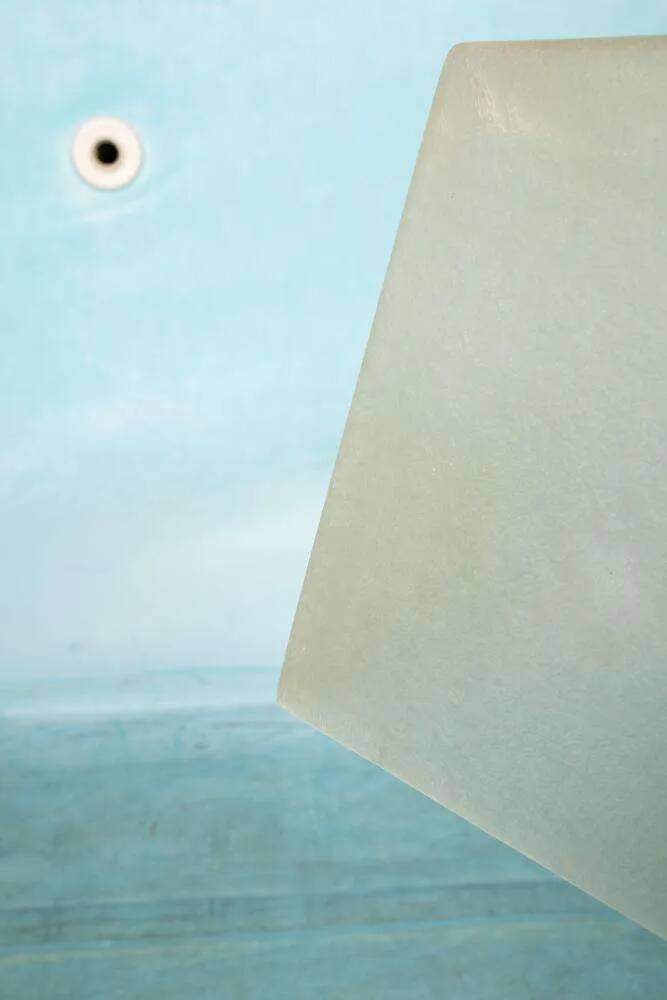 Vintage minimalist pendant lamp in fibreglass, Roche Babois