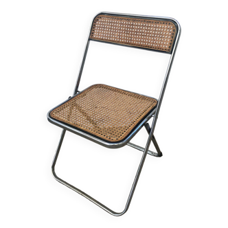 Vintage cane folding chair 1970