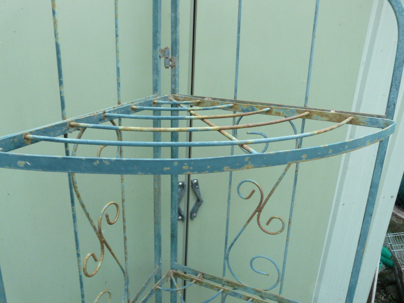 Large corner iron shelf