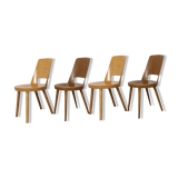 Set of 4 chairs Baumann Mondor 60s bistro