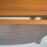 Danish teak table with extensions, vintage scandinavian 1960s
