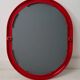 Red oval mirror, 1970-1980