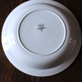 Plat rond creux Corsica Digoin Sarreguemines Bleu Art Deco