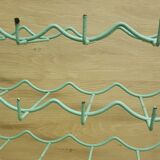 Metal aqua green bottle rack