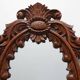 French Carved Walnut Oval Mirror with Pierced Acanthus Crest, circa 1900