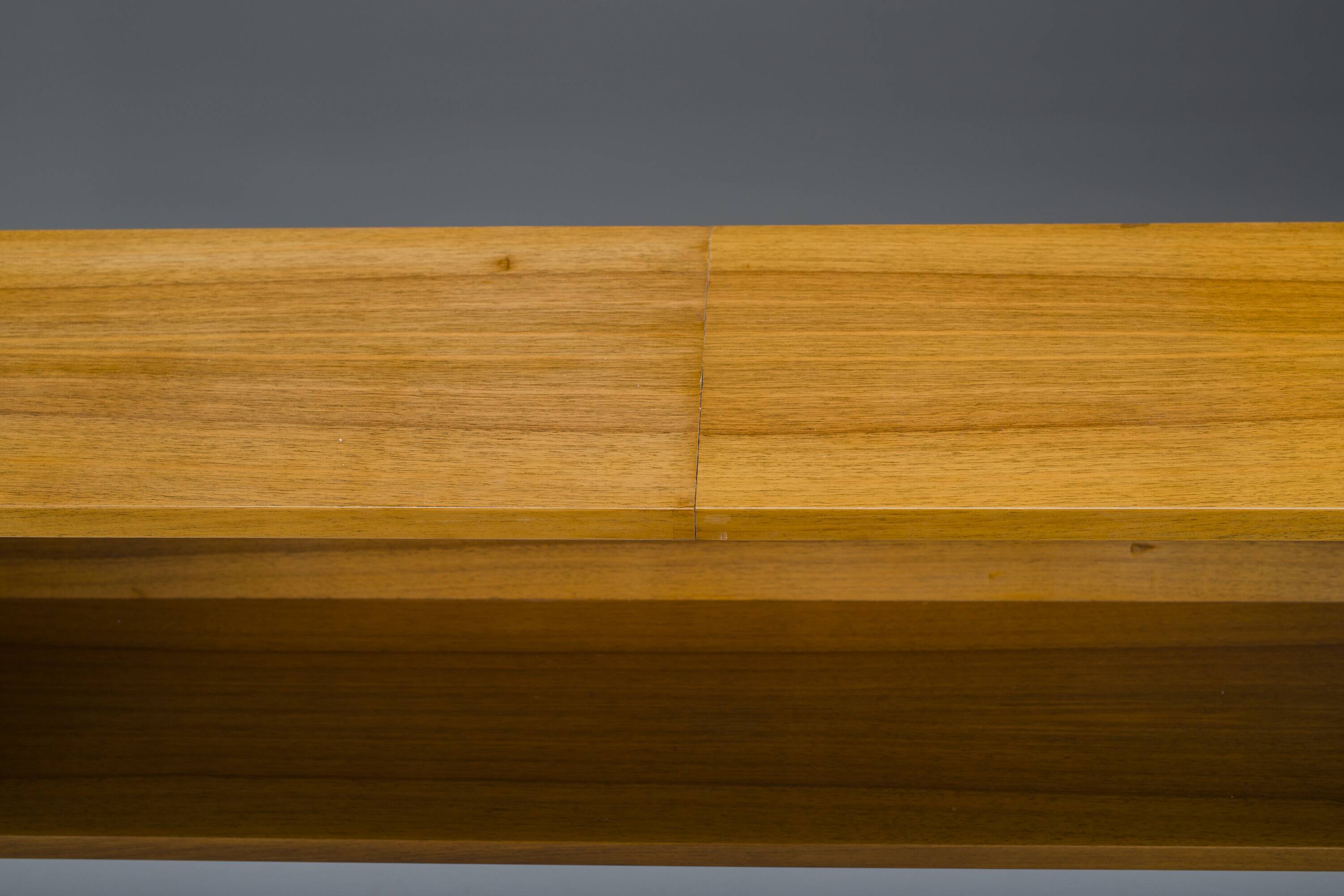 Mid-Century Wall Unit Cabinet and Sideboard in Walunt, 1970s, Set of 2