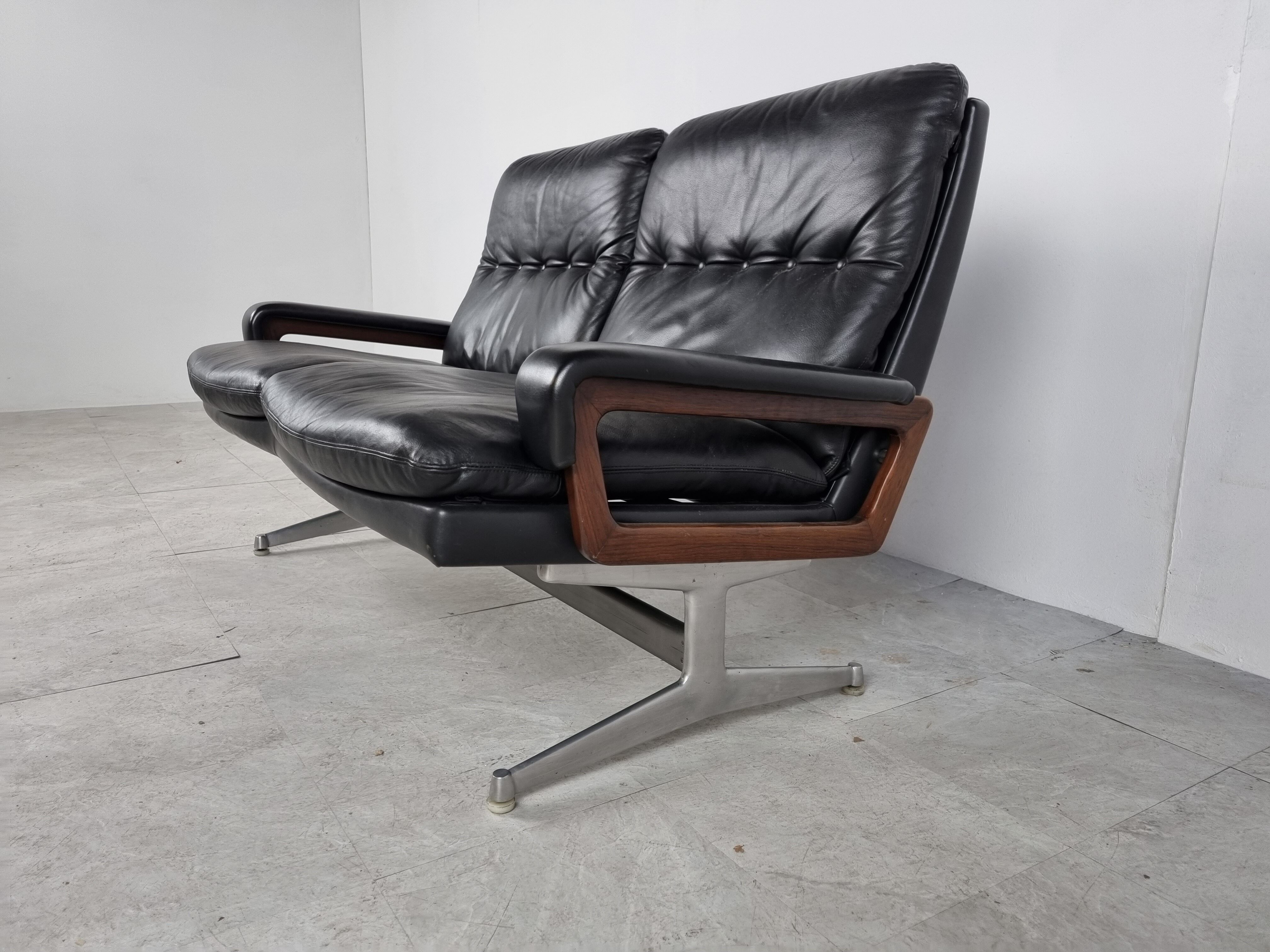 Vintage strässle international king sofa by andré vandenbeuck, 1960s