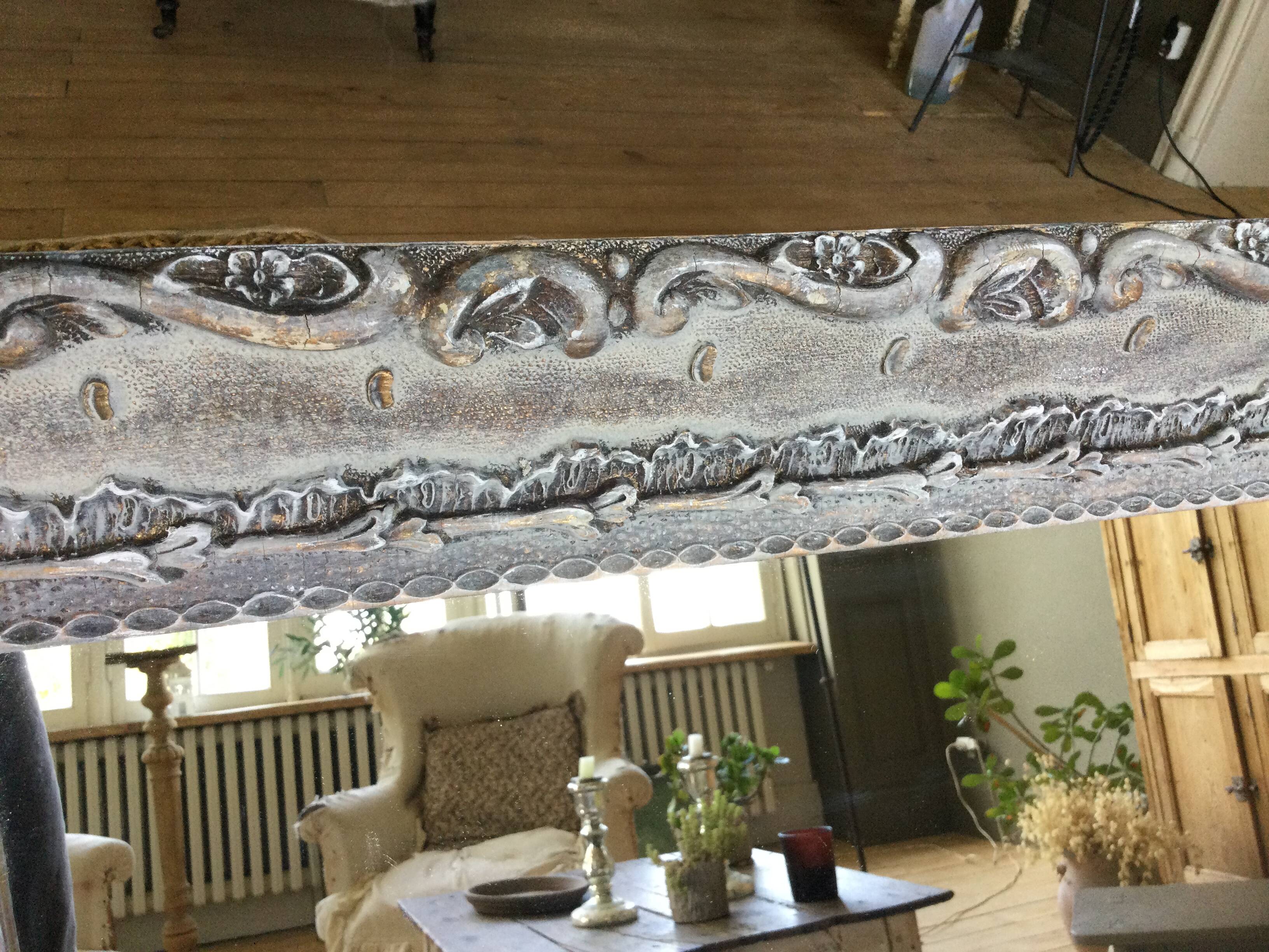 Antique patinated mirror