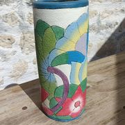 Signed cylinder vase