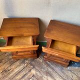 Paire de tables de chevets merisier