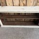 Vintage patinated work cabinet with sliding doors (renovated)