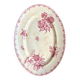 Sarreguemines oval dish in pink ironstone, "Alma" service