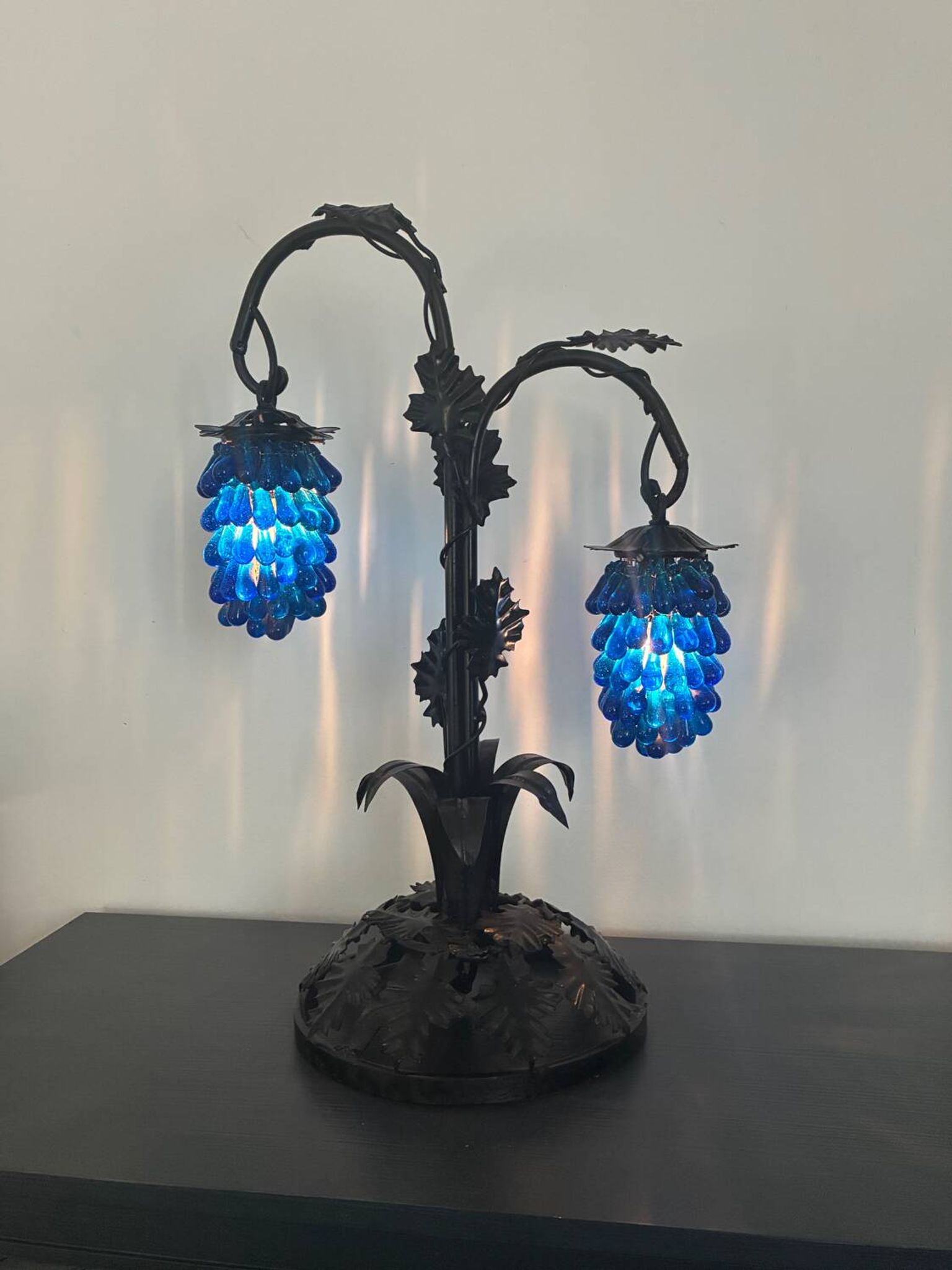 Grande lampe à poser Murano, grappe de raisins