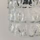 Vintage glass pendant lamp 70s