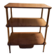 Étagère acajou et laiton